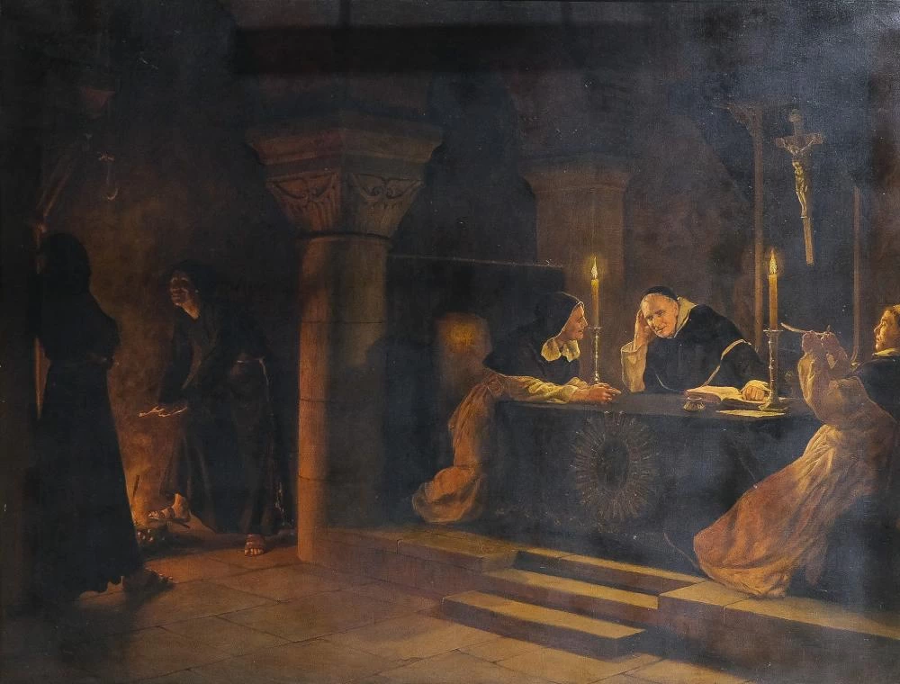 John Collier - L'Inquisizione spagnola, aspettando il prigioniero